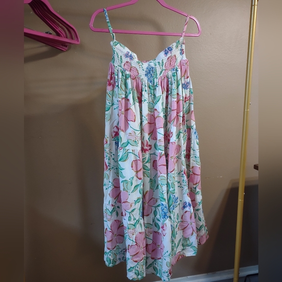 Style Up Pink Floral Cotton Linen Blend Maxi Skirt - Picture 4 of 9